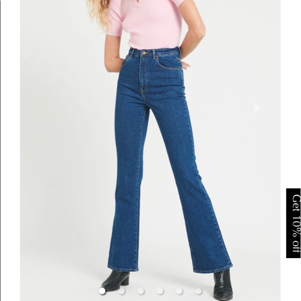 dusters bootcut eco ruby blue jeans from rolla’s